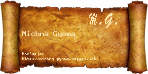 Michna Gyoma névjegykártya